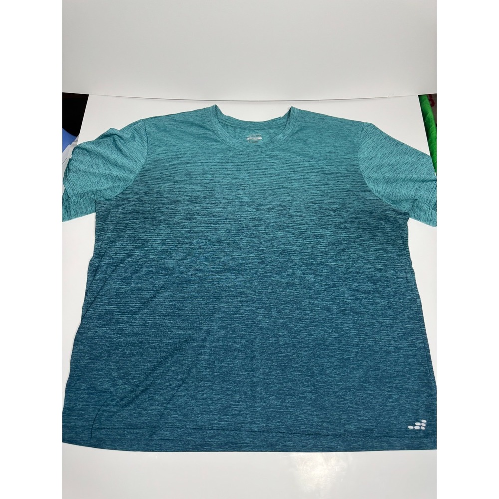 BCG Running T Shirt Mens 2XL Teal Space Dye Performance Athleisure‎ Gym Training